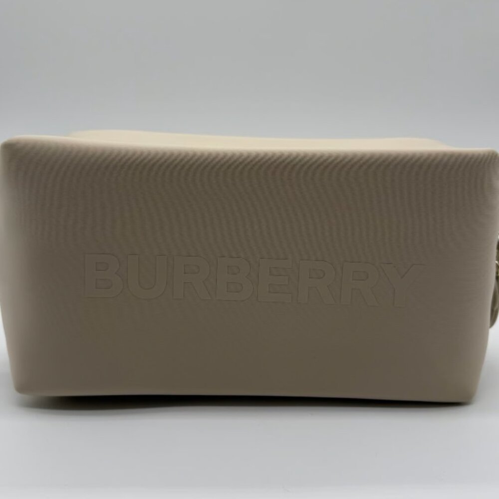 Burberry Beige Cosmetic Makeup Bag Luxury Travel Organizer